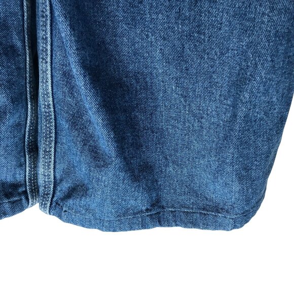 Dickies Denim Overalls 38X30 Pockets Adjustable Workwear 100% Cotton HEMMED 24" - Picture 3 of 6